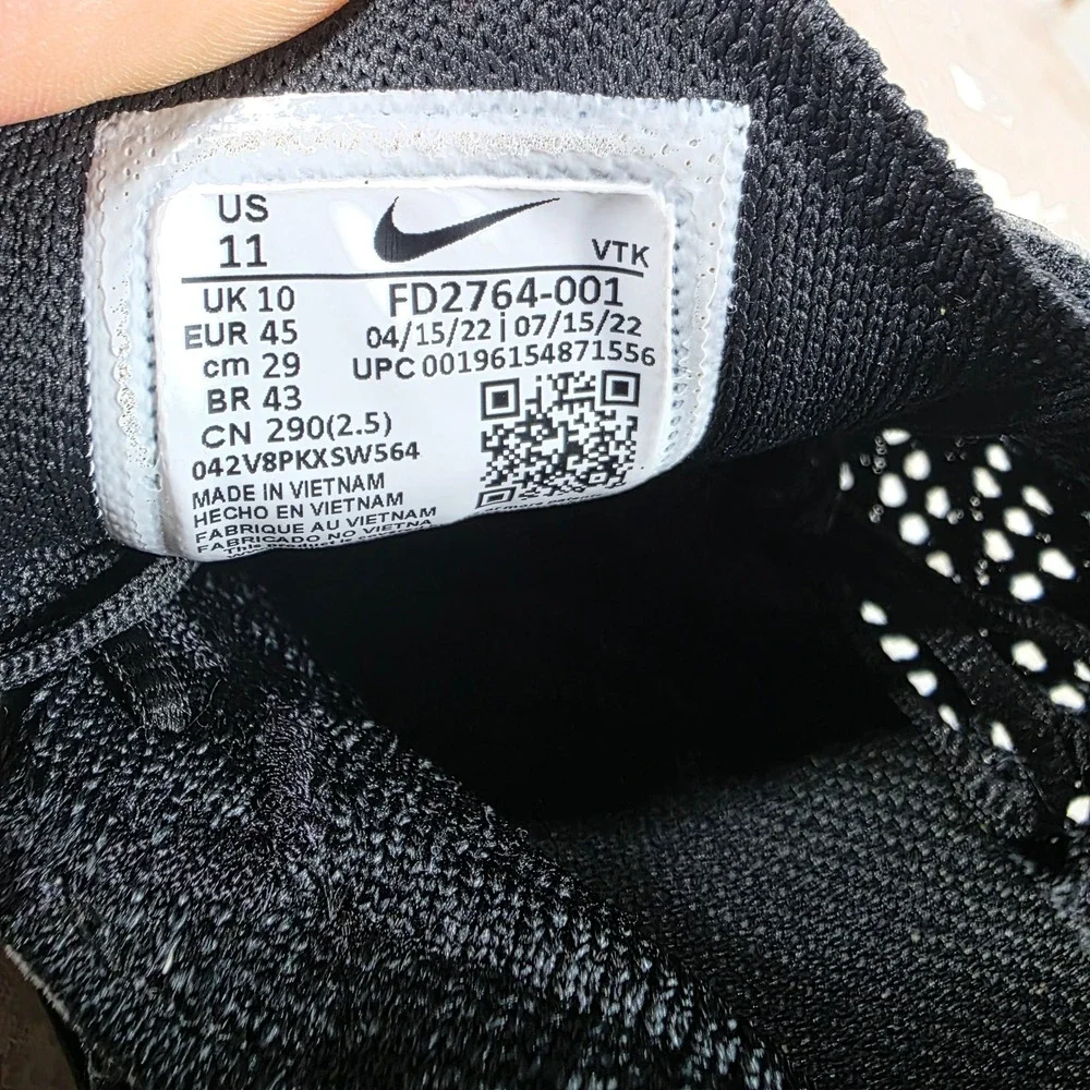 Nike Air Max Flyknit Racer Mens Black Anthracite Running  FD2764-001 Size 11